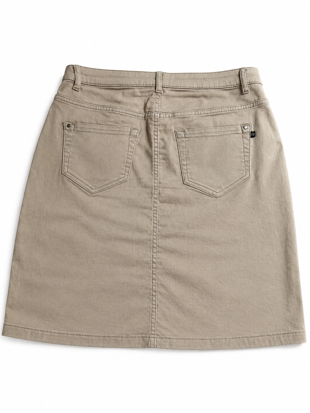 Jupe courte beige style safari