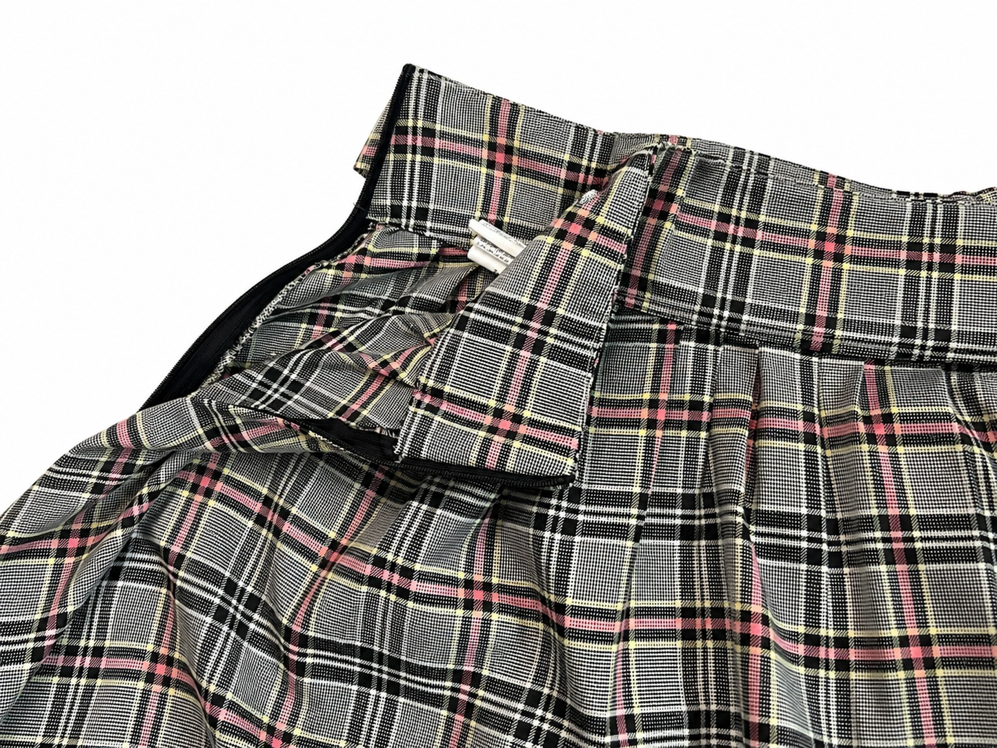 Jupe courte à carreaux plissée style preppy