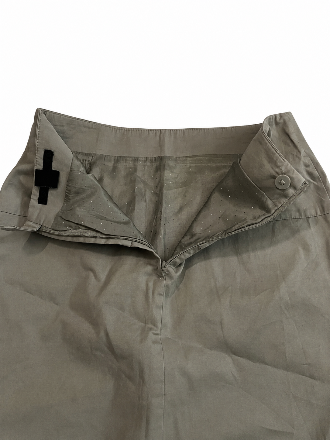 Jupe courte beige/taupe doublée
