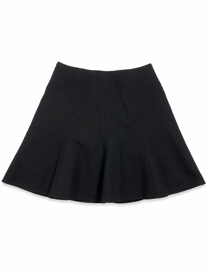 Jupe patineuse noire taille haute
