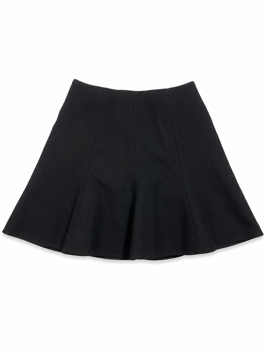 Jupe patineuse noire taille haute