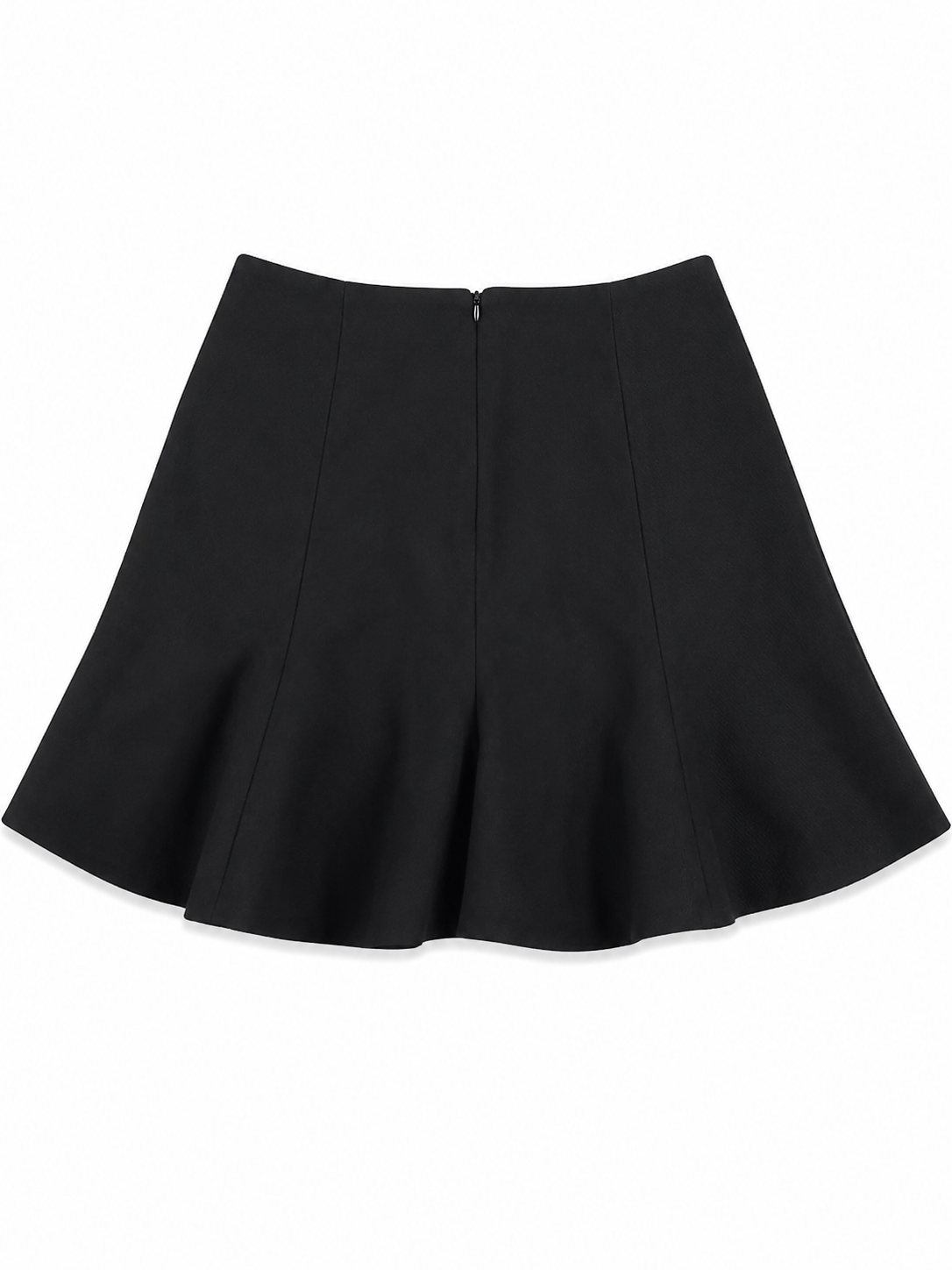 Jupe patineuse noire taille haute