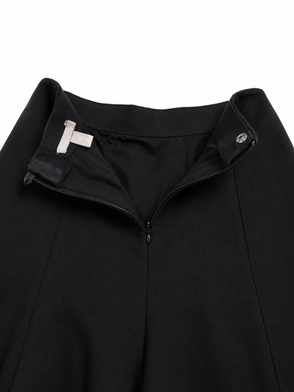 Jupe patineuse noire taille haute
