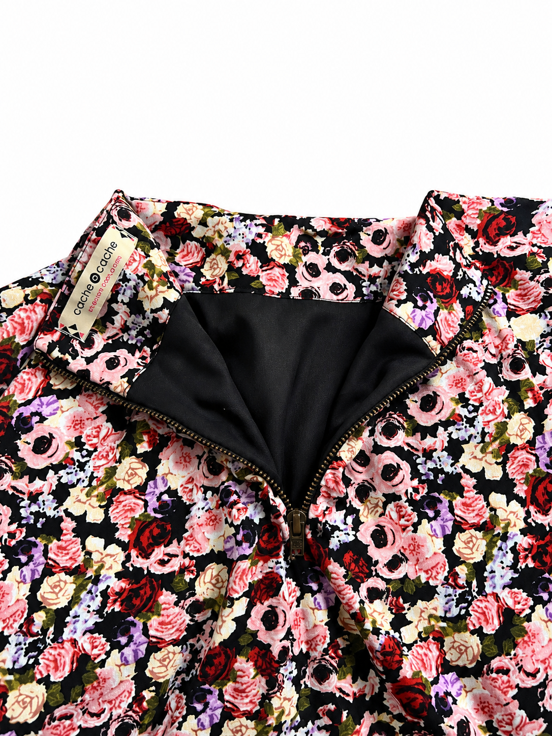 Jupe courte fleurie multicolore à nouer