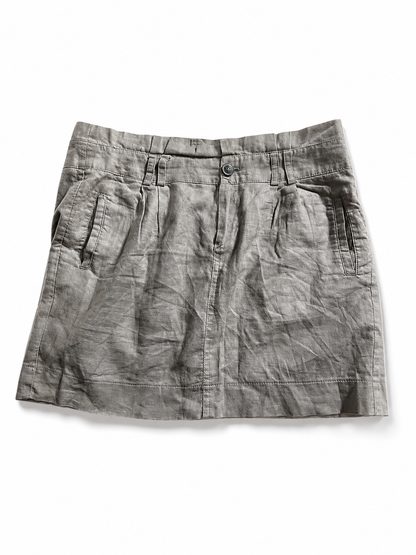 Jupe courte beige texturée à poches – Style casual chic