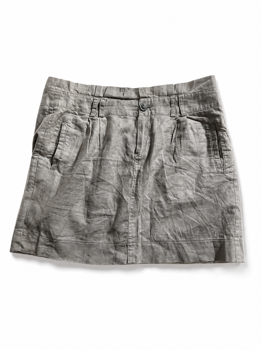 Jupe courte beige texturée à poches – Style casual chic