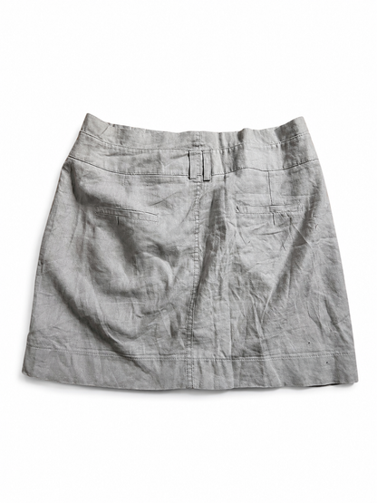 Jupe courte beige texturée à poches – Style casual chic