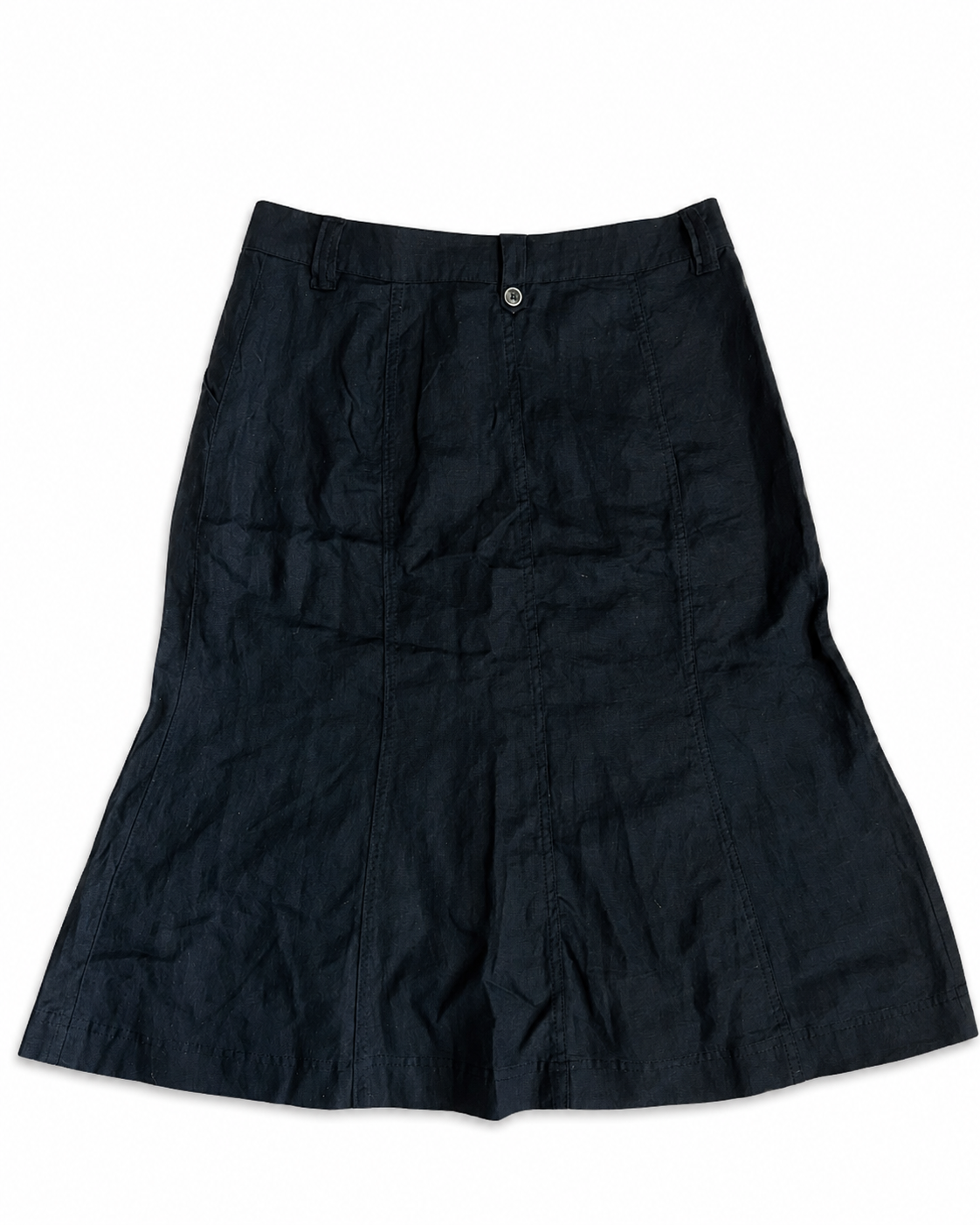 Jupe noire évasée avec ceinture tressée – Style bohème chic
