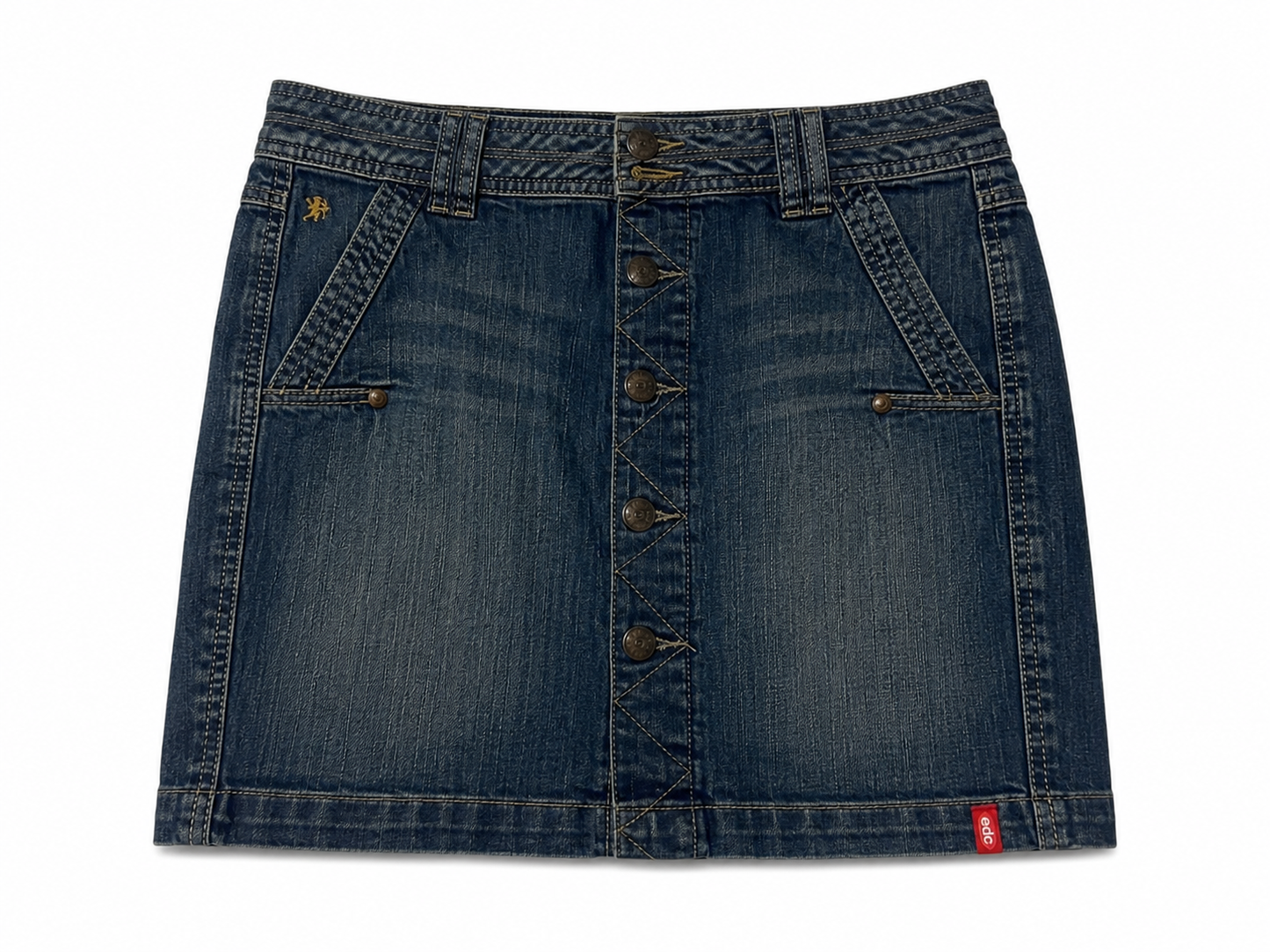 Jupe courte en jean EDC bleu délavé