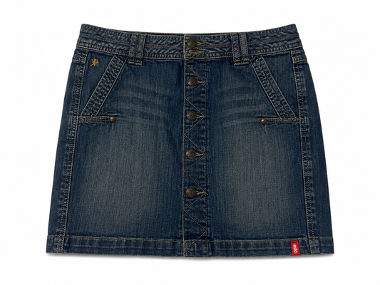 Jupe courte en jean EDC bleu délavé