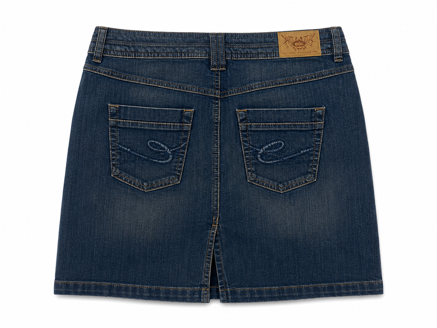 Jupe courte en jean EDC bleu délavé