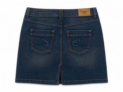 Jupe courte en jean EDC bleu délavé