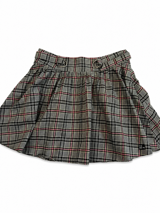 Jupe courte à carreaux plissée style preppy