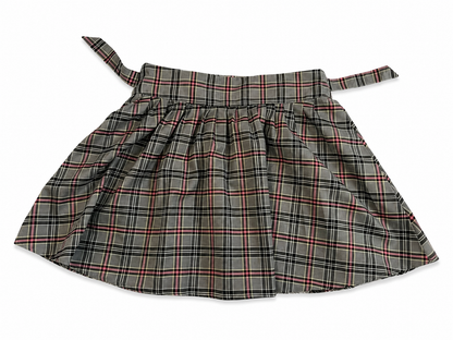Jupe courte à carreaux plissée style preppy